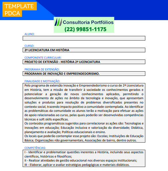 Estágio I ensino fundamental anos finais (História)