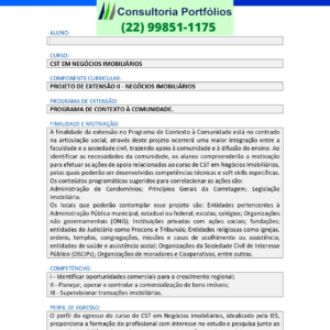 Projeto de extensão II Negócios Imobiliários