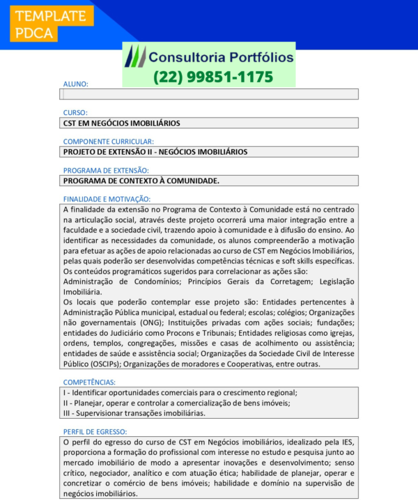 Projeto de extensão II Negócios Imobiliários