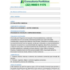 Projeto de Extensão II - Gestão Comercial