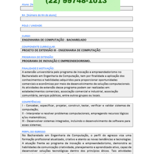 Projeto de extensão III - Engenharia de Computação