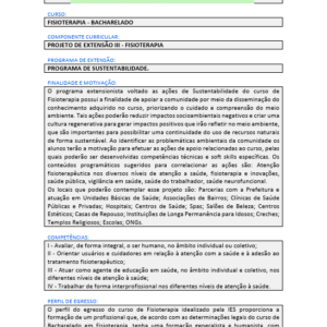 Projeto de extensão III - Fisioterapia